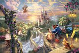Beauty And The Beast Falling in Love by Thomas Kinkade