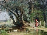 The Duck Pond by Eduard Heinel