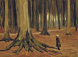 A Girl in a Wood by Vincent van Gogh