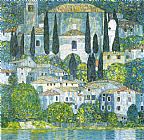 Gustav Klimt - Kirche in Cassone painting