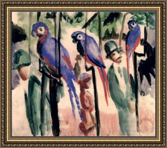August Macke Blue Parrots Framed Print August Macke Blue Parrots Framed Print