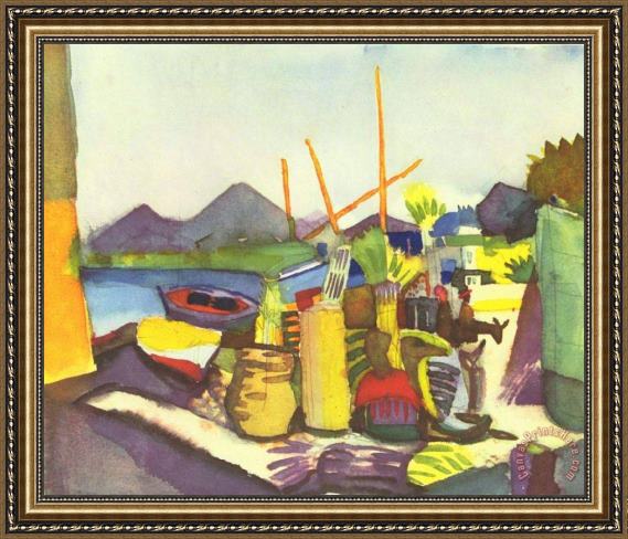 August Macke Landscape Near Hammamet Framed Print August Macke Landscape Near Hammamet Framed Print