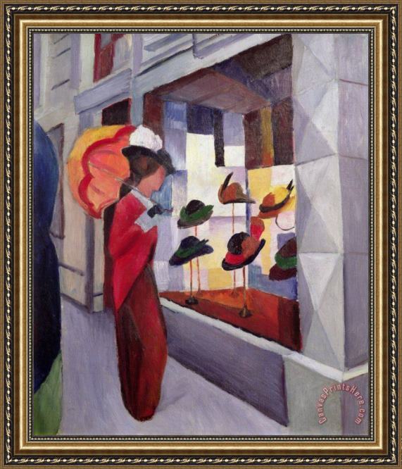 August Macke The Hat Shop Framed Print August Macke The Hat Shop Framed Print