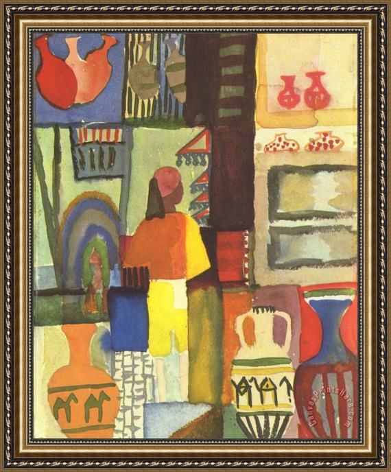 August Macke Tunisian Market Framed Print August Macke Tunisian Market Framed Print