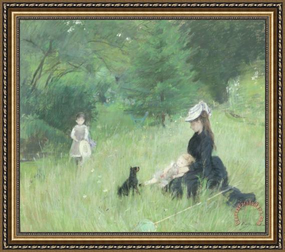 Berthe Morisot In a Park Framed Print Berthe Morisot In a Park Framed Print
