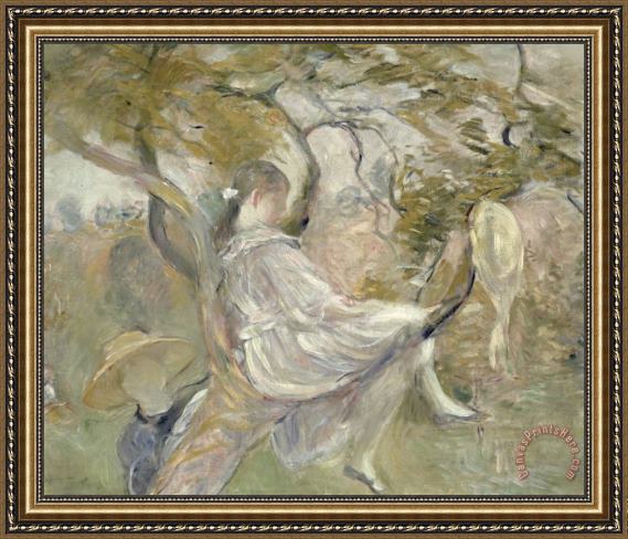 Berthe Morisot In the Apple Tree Framed Print Berthe Morisot In the Apple Tree Framed Print