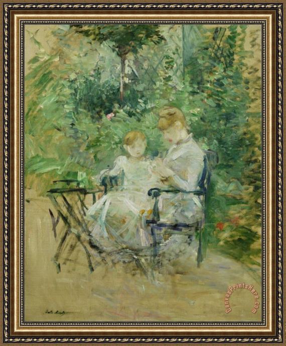 Berthe Morisot In the Garden Framed Print Berthe Morisot In the Garden Framed Print