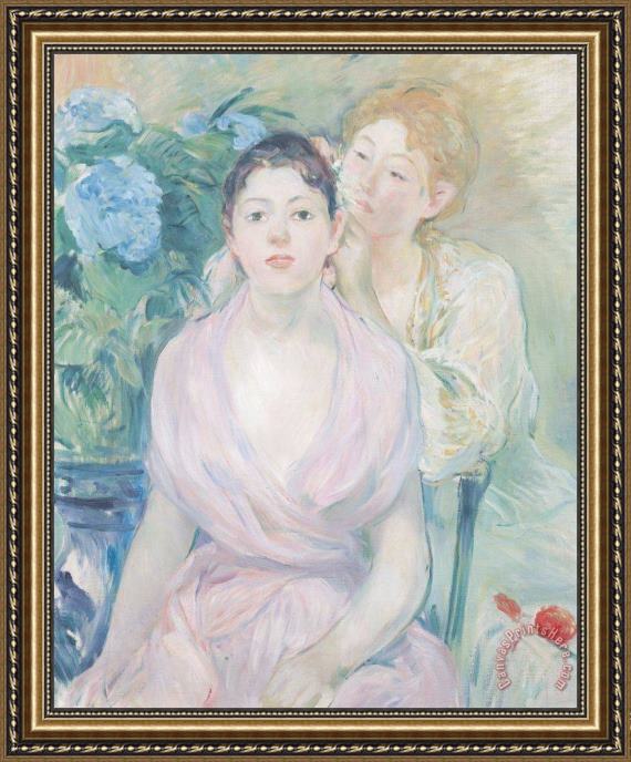Berthe Morisot The Hortensia Framed Print Berthe Morisot The Hortensia Framed Print