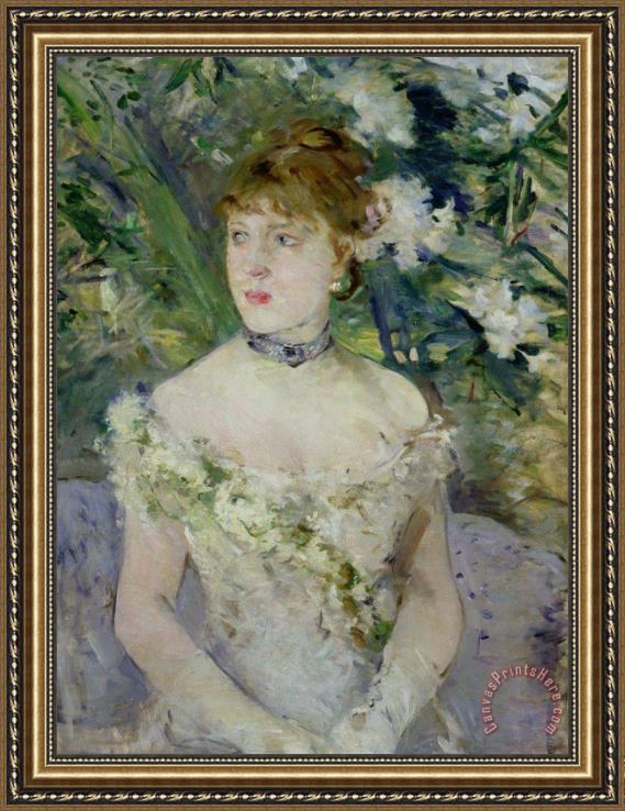 Berthe Morisot Young girl in a ball gown Framed Print Berthe Morisot Young girl in a ball gown Framed Print