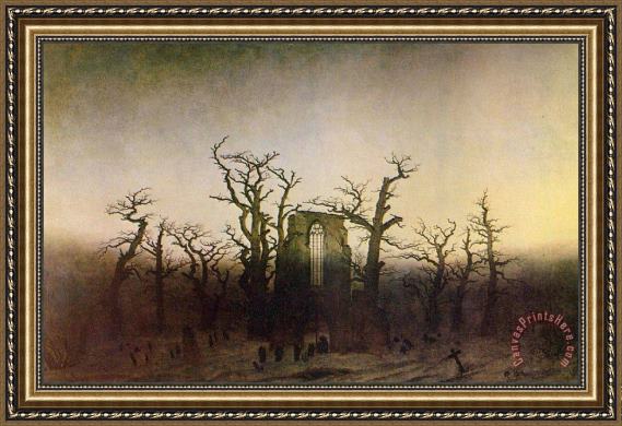 Caspar David Friedrich Abbey In An Oak Forest Framed Print Caspar David Friedrich Abbey In An Oak Forest Framed Print