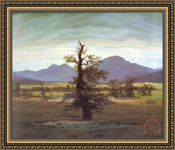 Caspar David Friedrich Landscape with Solitary Tree Framed Print Caspar David Friedrich Landscape with Solitary Tree Framed Print
