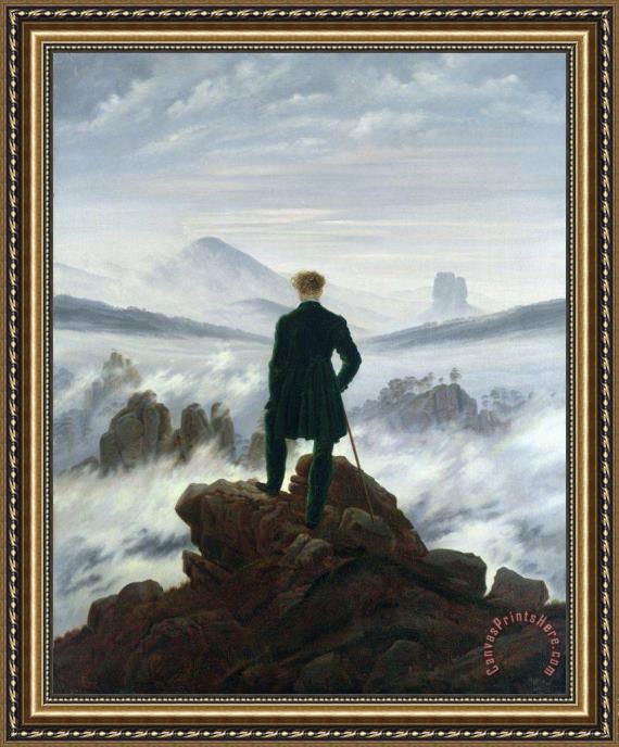 Caspar David Friedrich The Wanderer above the Sea of Fog Framed Print Caspar David Friedrich The Wanderer above the Sea of Fog Framed Print