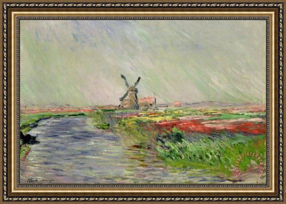 Claude Monet Tulip Field in Holland Framed Print Claude Monet Tulip Field in Holland Framed Print