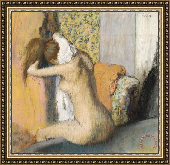 Edgar Degas After the Bath Framed Print Edgar Degas After the Bath Framed Print