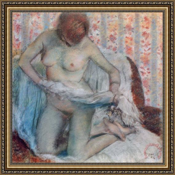 Edgar Degas After the Bath Framed Print Edgar Degas After the Bath Framed Print