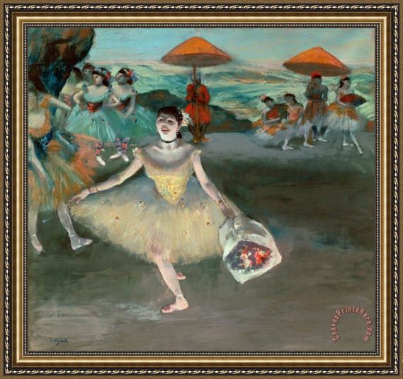 Edgar Degas Dancer with Bouquet Framed Print Edgar Degas Dancer with Bouquet Framed Print