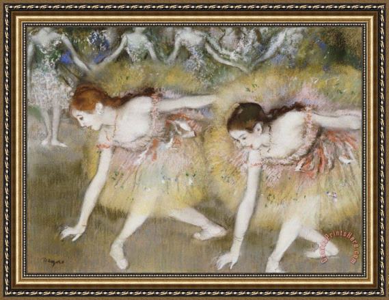 Edgar Degas Dancers Bending Down Framed Print Edgar Degas Dancers Bending Down Framed Print
