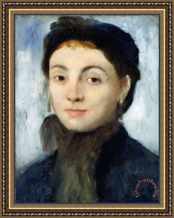 Edgar Degas Portrait of Josephine Gaujelin Framed Print Edgar Degas Portrait of Josephine Gaujelin Framed Print