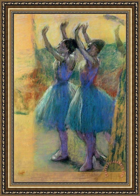 Edgar Degas Two Blue Dancers Framed Print Edgar Degas Two Blue Dancers Framed Print