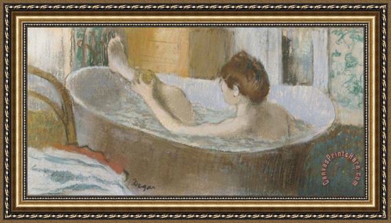 Edgar Degas Woman in her Bath Framed Print Edgar Degas Woman in her Bath Framed Print