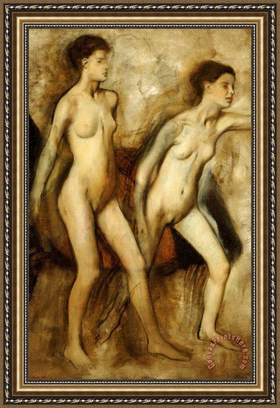 Edgar Degas Young Spartan Girls Provoking the Boys Framed Print Edgar Degas Young Spartan Girls Provoking the Boys Framed Print