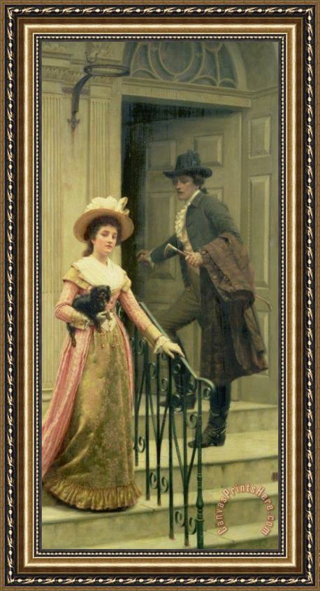 Edmund Blair Leighton My Next Door Neighbor Framed Print Edmund Blair Leighton My Next Door Neighbor Framed Print