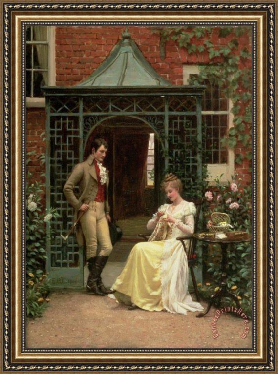 Edmund Blair Leighton On the Threshold Framed Print Edmund Blair Leighton On the Threshold Framed Print