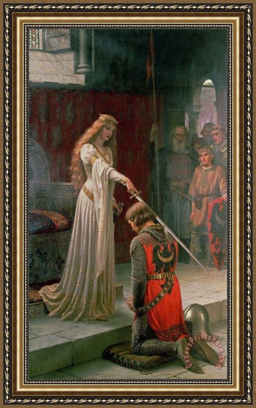 Edmund Blair Leighton The Accolade Framed Print Edmund Blair Leighton The Accolade Framed Print