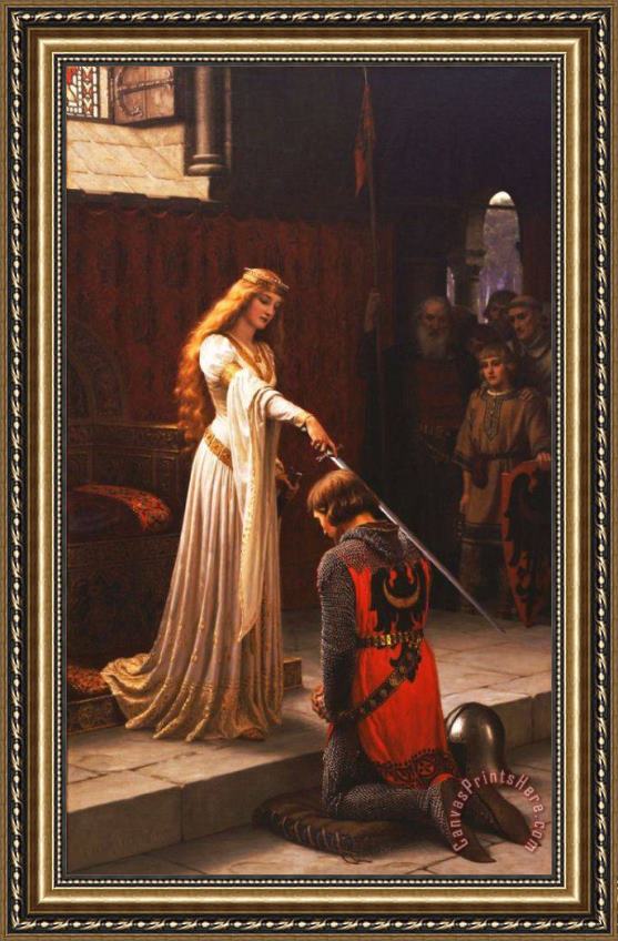 Edmund Blair Leighton The Accolade Framed Print Edmund Blair Leighton The Accolade Framed Print