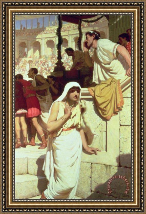 Edmund Blair Leighton The Gladiators Wife Framed Print Edmund Blair Leighton The Gladiators Wife Framed Print