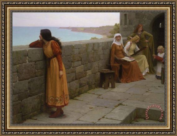 Edmund Blair Leighton The Hostage Framed Print Edmund Blair Leighton The Hostage Framed Print
