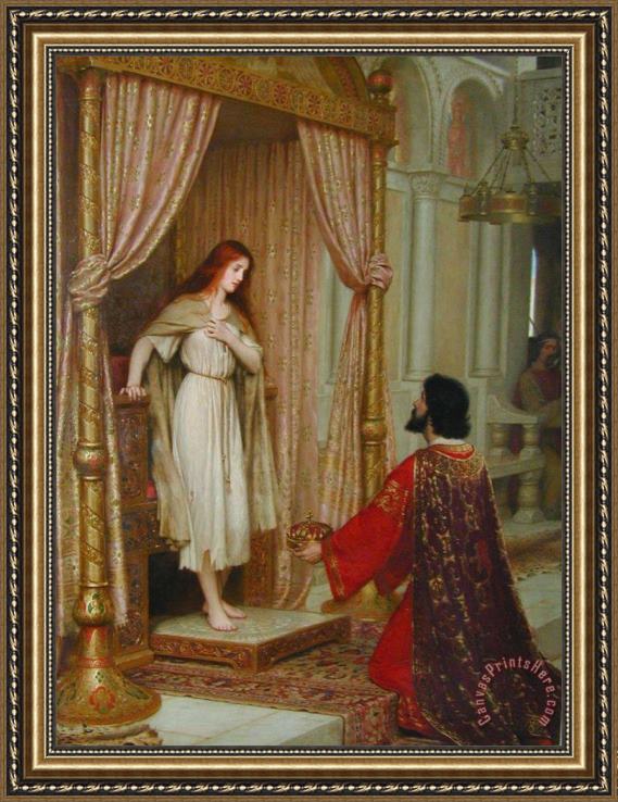 Edmund Blair Leighton The King And The Beggar Maid Framed Print Edmund Blair Leighton The King And The Beggar Maid Framed Print