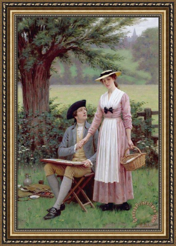 Edmund Blair Leighton The Lord of Burleigh Framed Print Edmund Blair Leighton The Lord of Burleigh Framed Print