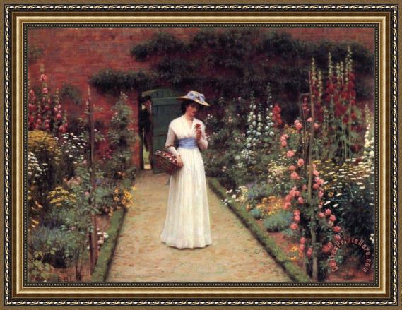 Edmund Blair Leighton The Rose Garden Framed Print Edmund Blair Leighton The Rose Garden Framed Print