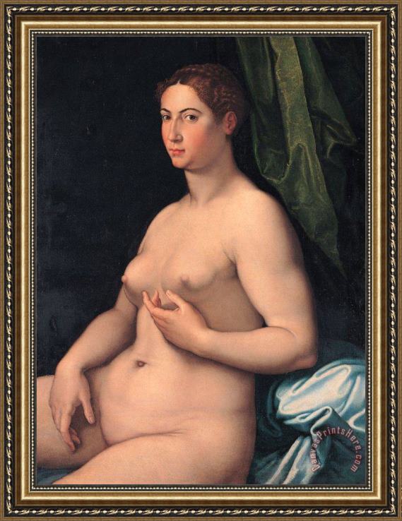 Girolamo Siciolante da Sermoneta A Seated Female Framed Painting Girolamo Siciolante da Sermoneta A Seated Female Framed Painting