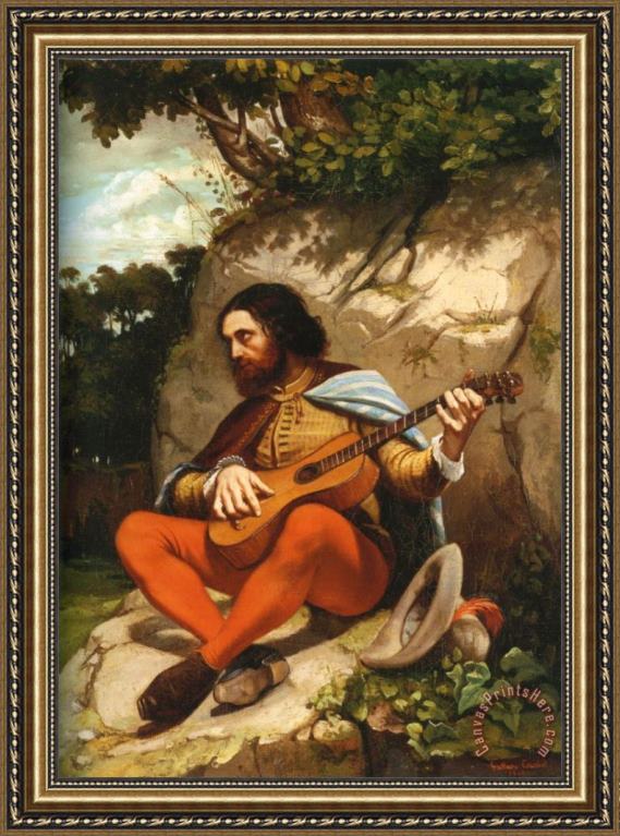 Gustave Courbet Guitarrero Framed Painting Gustave Courbet Guitarrero Framed Painting