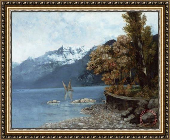 Gustave Courbet Lake Leman Framed Print Gustave Courbet Lake Leman Framed Print