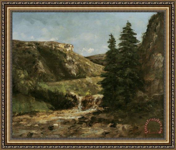 Gustave Courbet Landscape near Ornans Framed Print Gustave Courbet Landscape near Ornans Framed Print