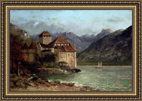 Gustave Courbet The Chateau de Chillon Framed Print Gustave Courbet The Chateau de Chillon Framed Print