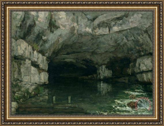 Gustave Courbet The Grotto of the Loue Framed Print Gustave Courbet The Grotto of the Loue Framed Print