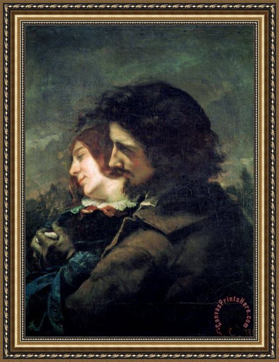 Gustave Courbet The Happy Lovers Framed Print Gustave Courbet The Happy Lovers Framed Print