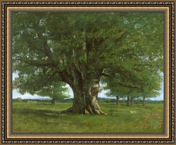 Gustave Courbet The Oak of Flagey Framed Print Gustave Courbet The Oak of Flagey Framed Print