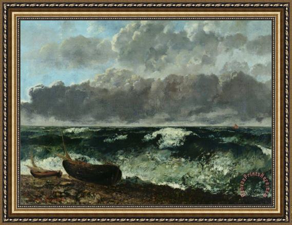 Gustave Courbet The Stormy Sea Framed Print Gustave Courbet The Stormy Sea Framed Print