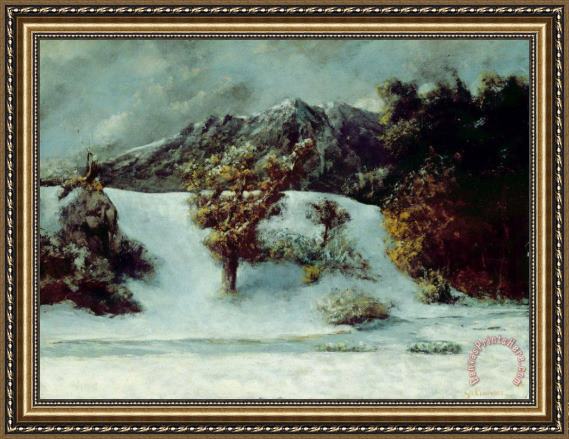Gustave Courbet Winter Landscape With The Dents Du Midi Framed Print Gustave Courbet Winter Landscape With The Dents Du Midi Framed Print
