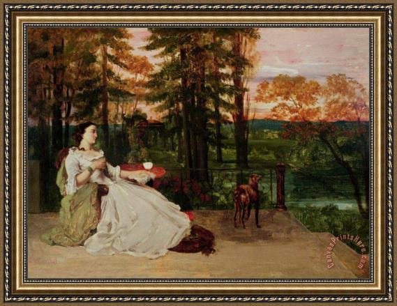 Gustave Courbet Woman of Frankfurt Framed Print Gustave Courbet Woman of Frankfurt Framed Print