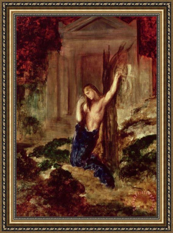 Gustave Moreau Orpheus At The Tomb Of Eurydice Framed Print Gustave Moreau Orpheus At The Tomb Of Eurydice Framed Print