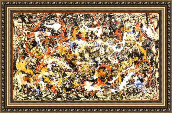 Jackson Pollock Convergence 1952 Framed Print Jackson Pollock Convergence 1952 Framed Print