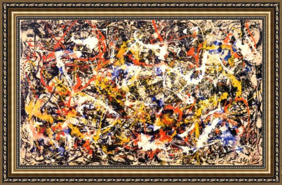 Jackson Pollock Convergence Framed Print Jackson Pollock Convergence Framed Print