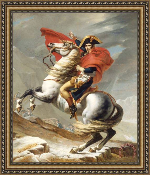 Jacques Louis David Bonaparte Crossing The Grand Saint-bernard Pass Framed Print Jacques Louis David Bonaparte Crossing The Grand Saint-bernard Pass Framed Print