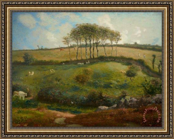 Jean-Francois Millet Pasture Near Cherbourg Framed Print Jean-Francois Millet Pasture Near Cherbourg Framed Print